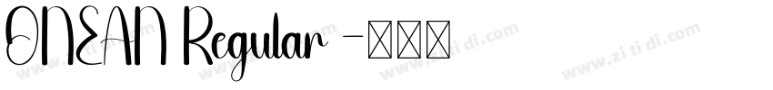 ONEAN Regular 字体转换